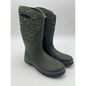 Bogs Waterproof Neo-Tech Women 11 Pull On Boot Classic Tall Twinkle Green Rain